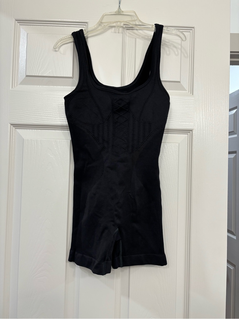 Gymshark Black Ribbed Corset Seamless Bodysuit